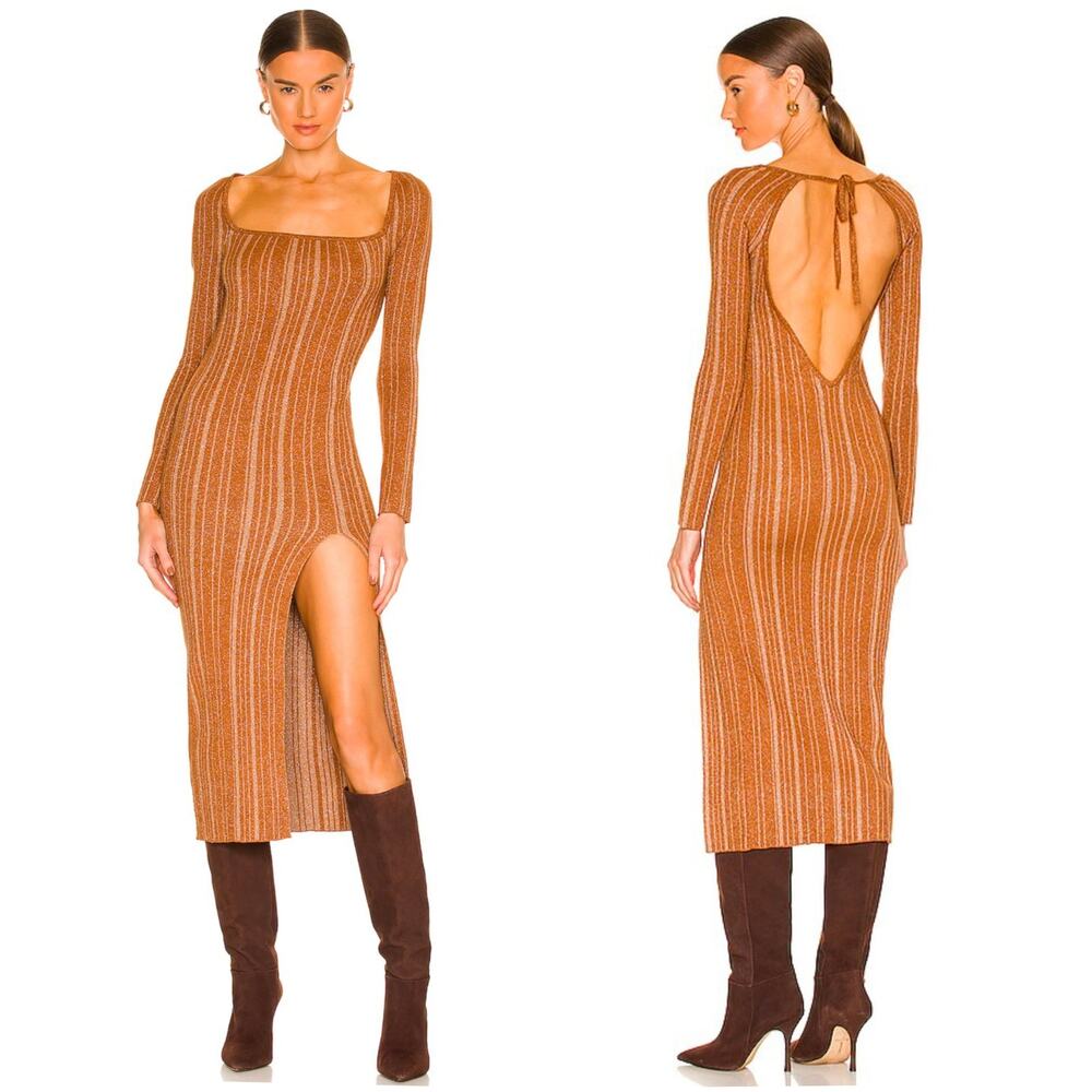 NWT LPA Boone Midi Dress in Bronze